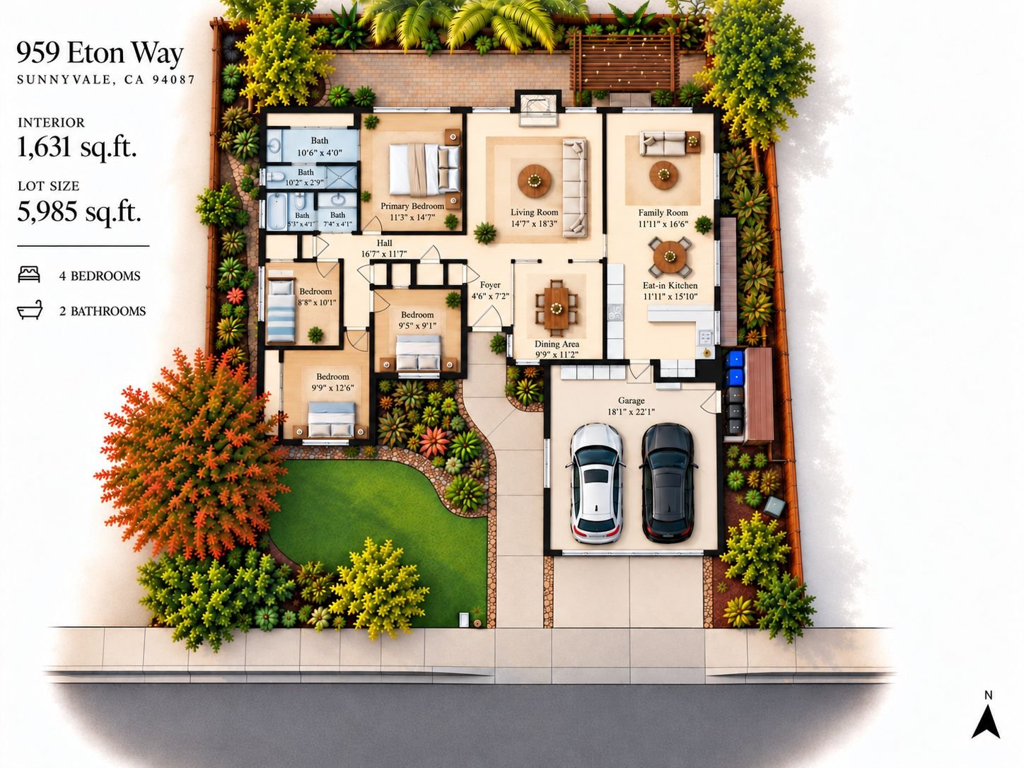 959 Eton Way floor plan